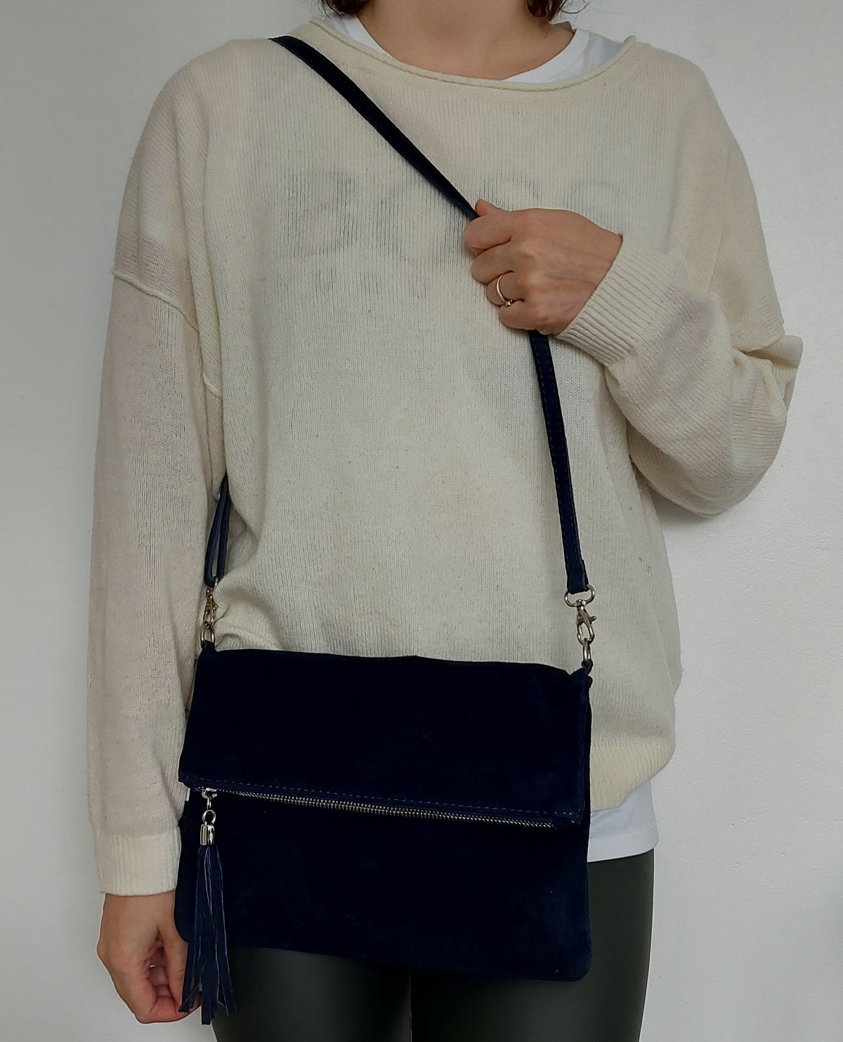 Black Suede Clutch Bag