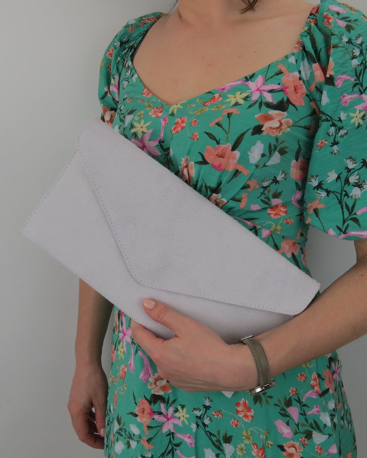 Metallic Scarlet Red Envelope Clutch Bag