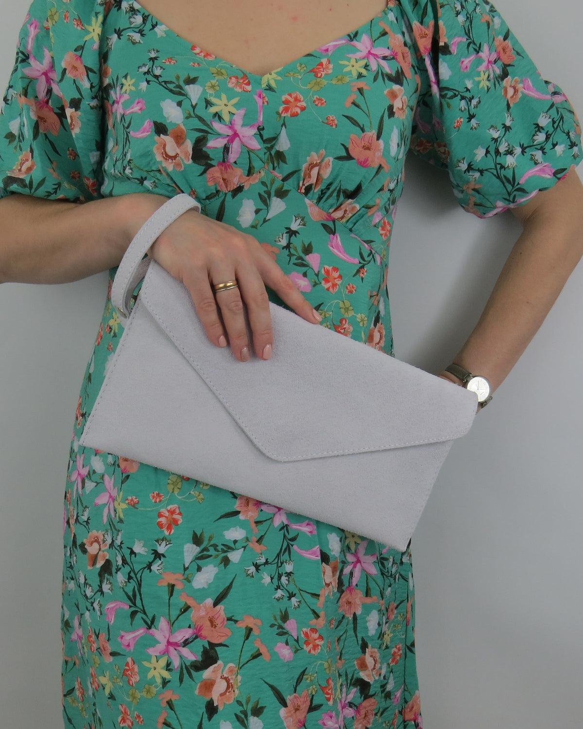 Metallic Royal Blue Envelope Clutch Bag