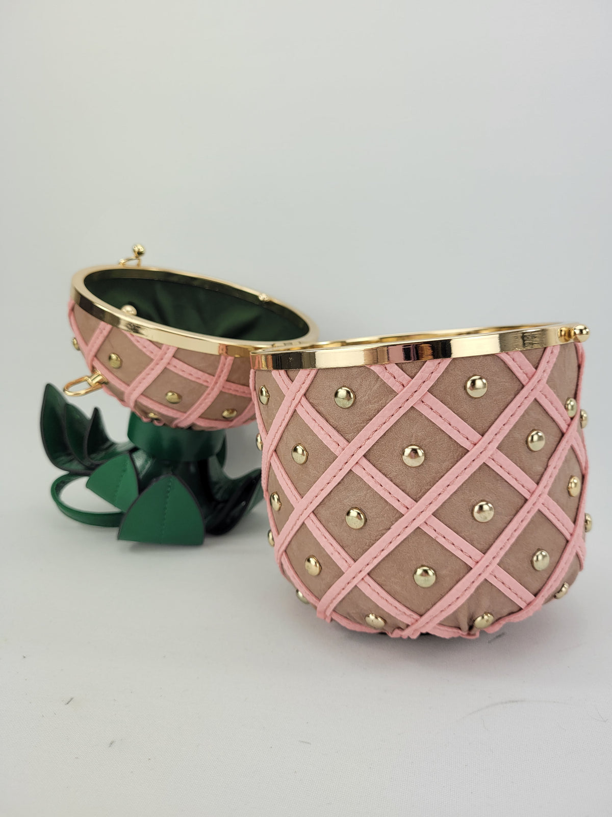 open pink pineapple bag