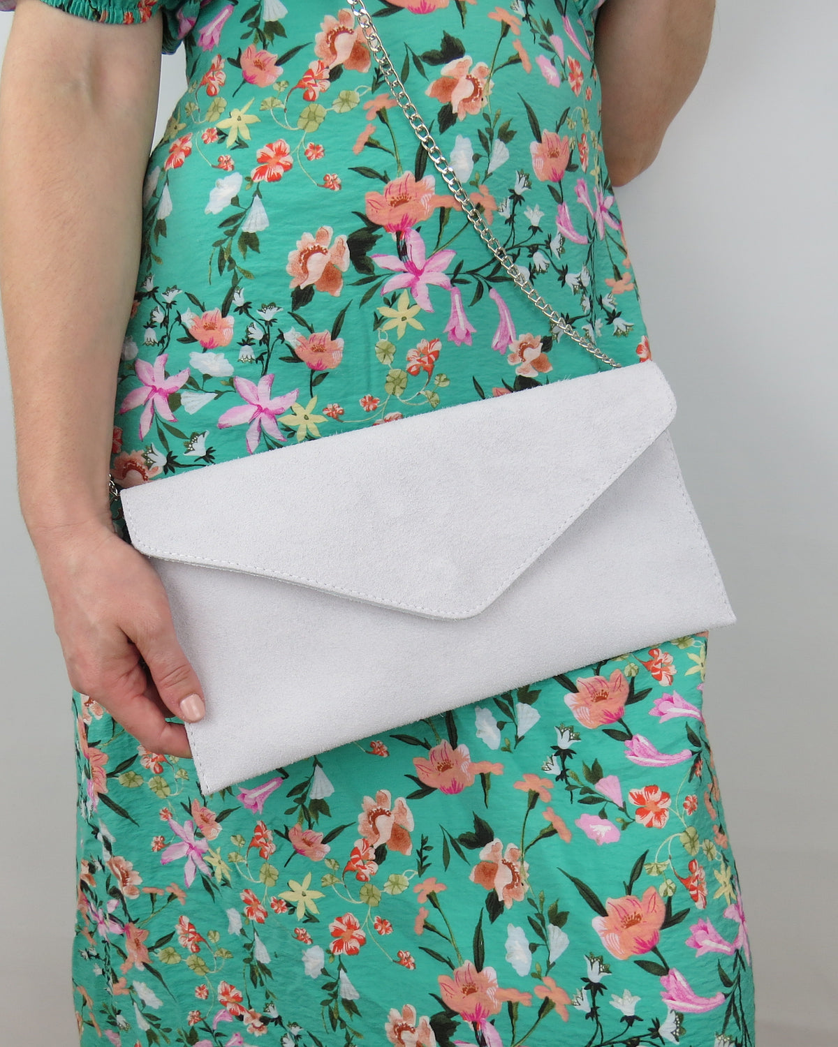 Moonstone Envelope Clutch Bag with chain strap