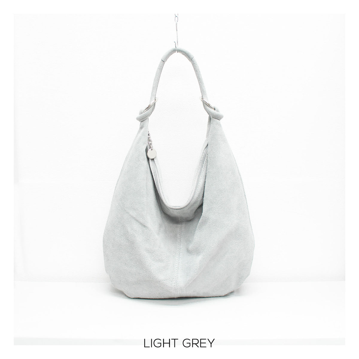 Genuine Suede Leather Large Hobo Shopper
