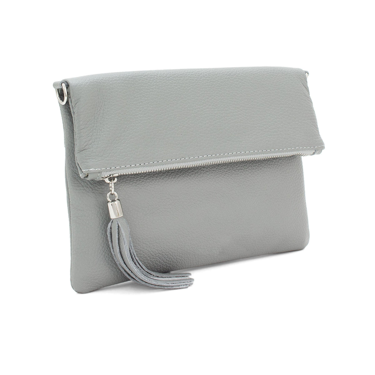 Real Genuine Plain Leather Italian Elegant Clutch Bag Crossbody Ladies Shoulder Bag Spring/Summer Wedding Parties Evening Bag Made in Italy