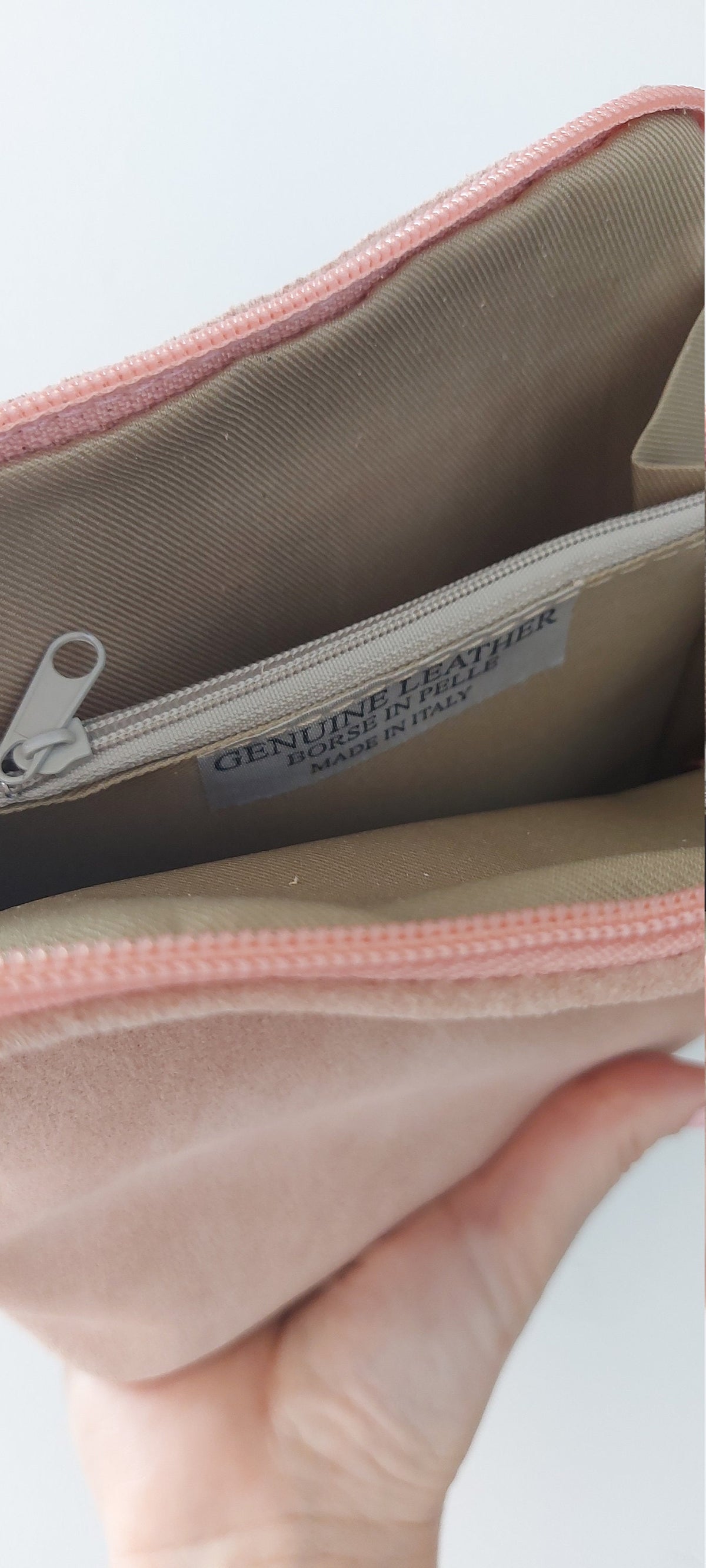 Real Leather Suede Crossbody Bag VERA PELLE Real Italian Suede Leather Small Crossbody Shoulder Bag Nude bag Nude Suede Bag Cute Crossbody