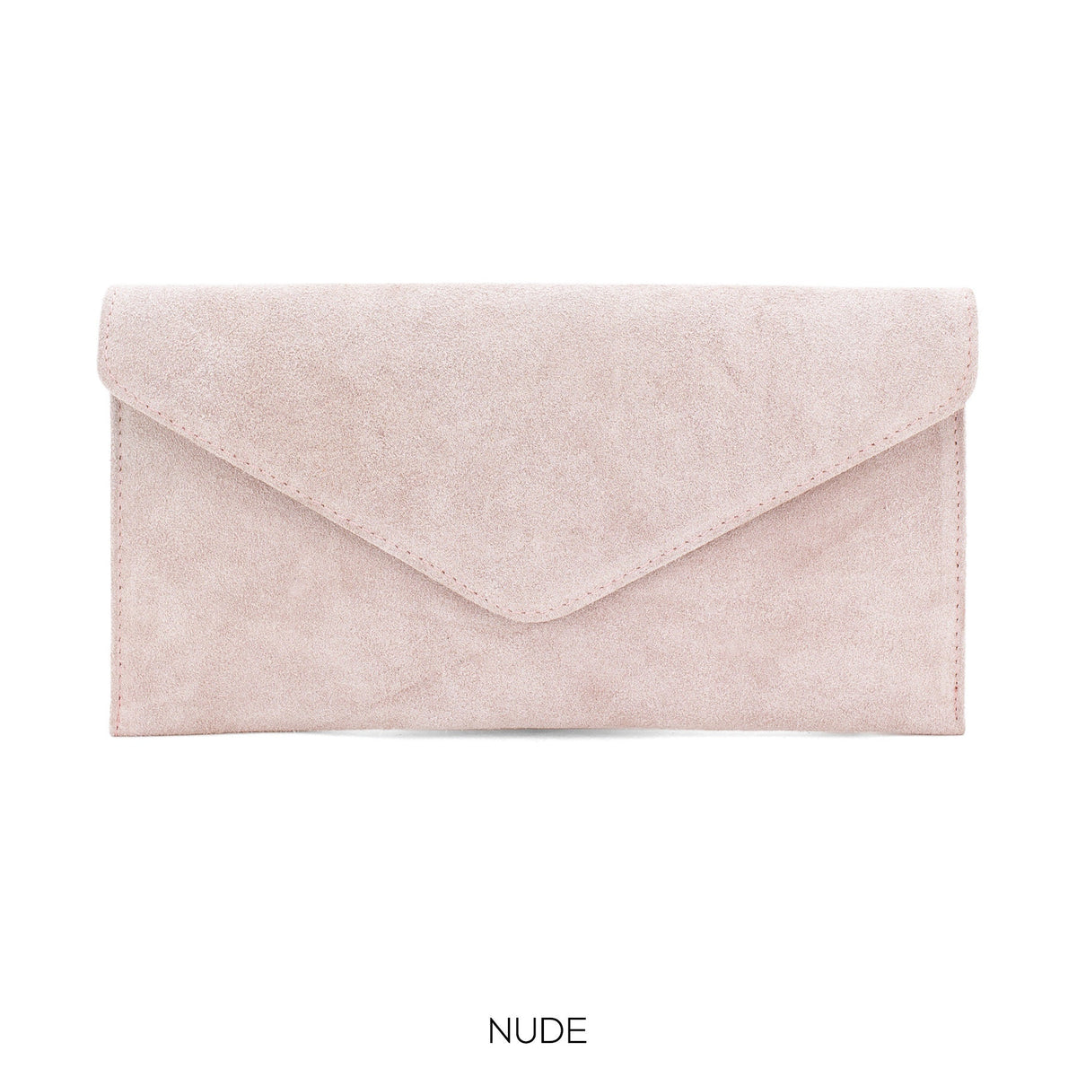  Nude envelope clutch bag