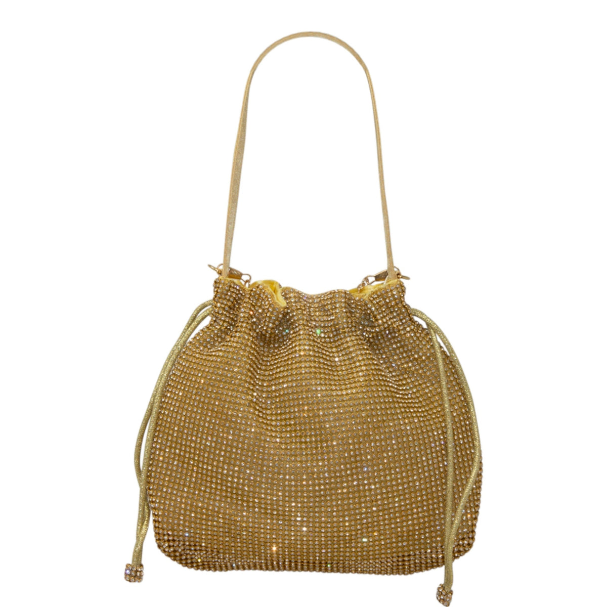 Sparkly Gold Draw String Shoulder Bag perfect eye-catching  gold handbag Gift For Her Bridesmaid Gift Wedding Clutch Bag Gold Clutch Bag