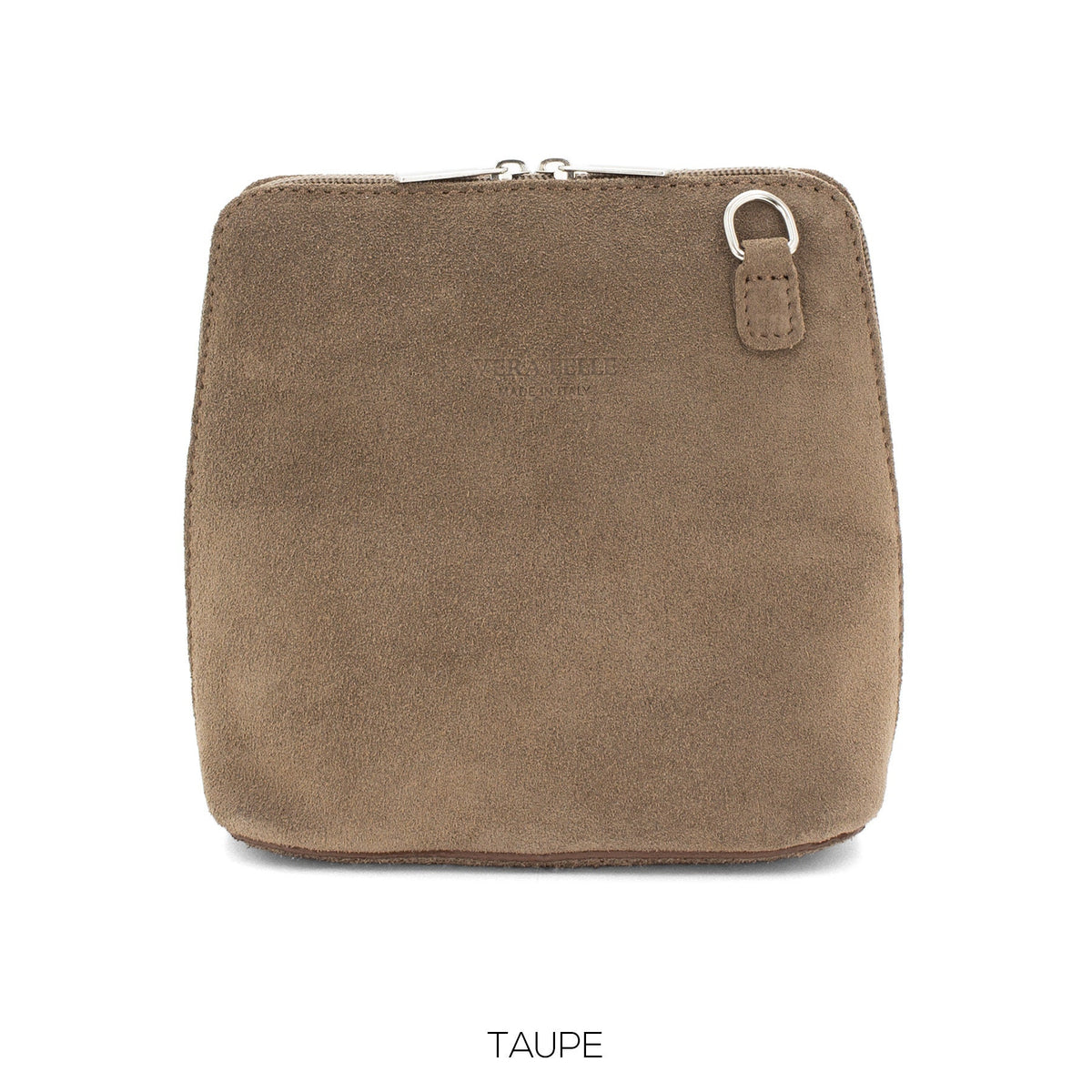 Genuine Suede Leather Crossbody Bag VERA PELLE Real Italian Suede Leather Small Crossbody Shoulder Bag Suede Bag Cute Crossbody