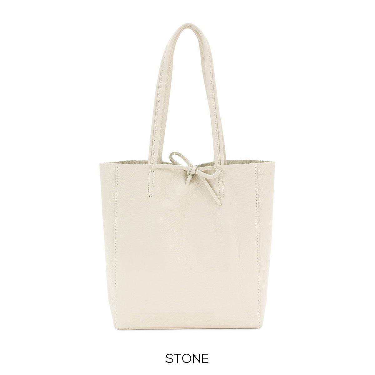 Ivory Crem Genuine Leather Shopper Bag Medium Leather Tote Bag