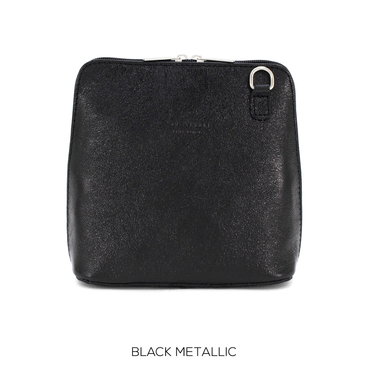 Genuine Metallic Leather Crossbody Bag VERA PELLE Real Italian Suede Leather Small Crossbody Shoulder Bag Crossbody Valentines Gift For Her
