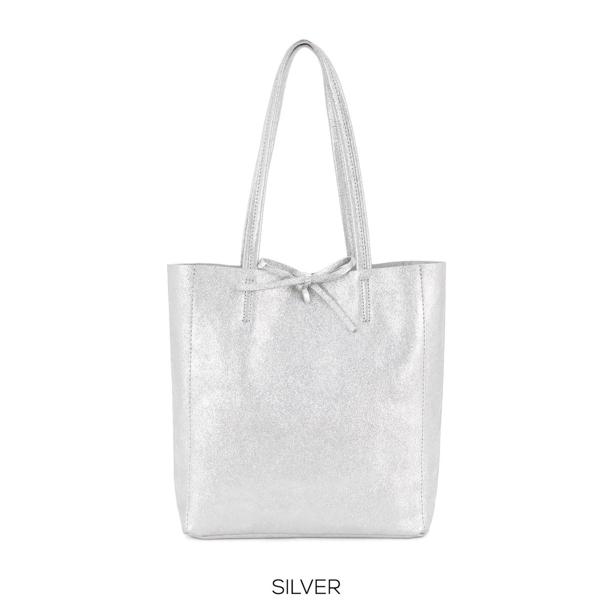 Genuine Leather Medium Rose Gold Leather Shopper