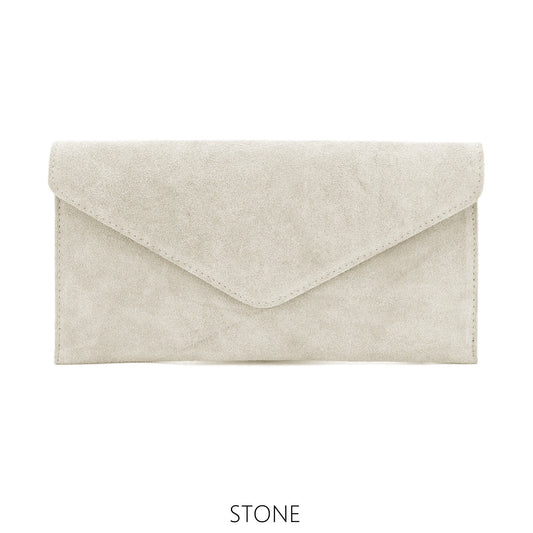 Stone Ivory Envelope Clutch Bag