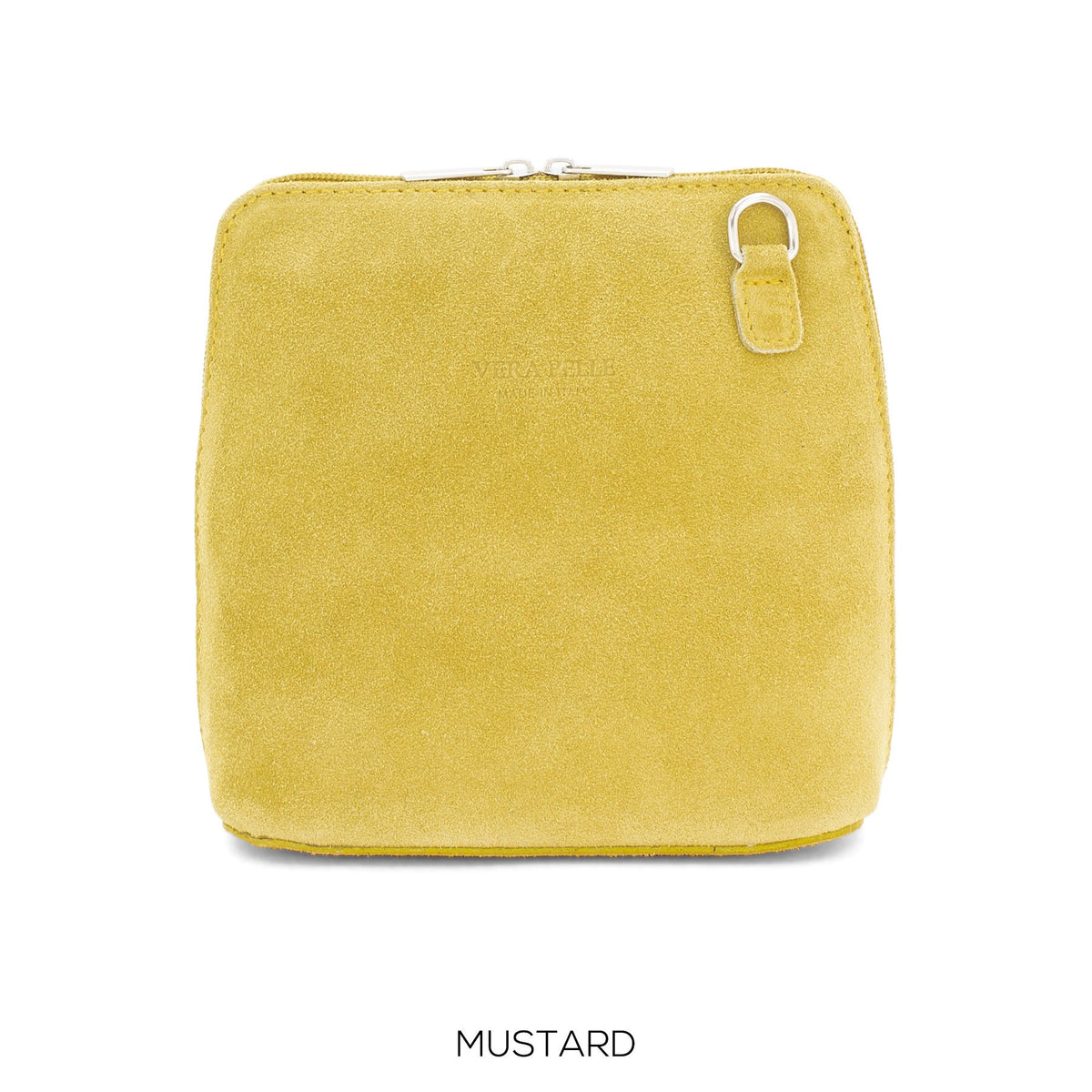 Genuine Suede Leather Crossbody Bag VERA PELLE Real Italian Suede Leather Small Crossbody Shoulder Bag Suede Bag Cute Crossbody