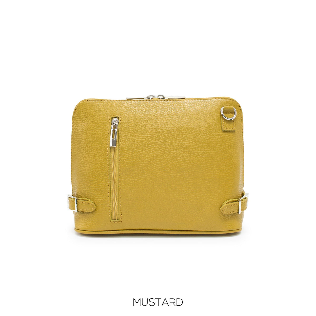 Genuine Leather Crossbody Bag Leather Crossbody with Side Buckles Real Italian Leather Small Crossbody Shoulder Bag Cute Small Elegant Bag