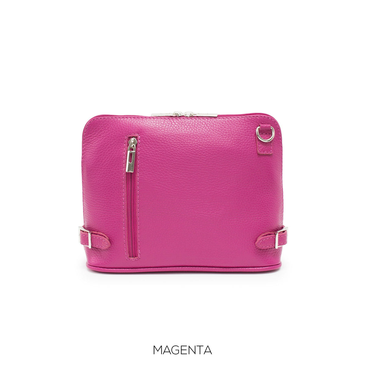 Genuine Leather Crossbody Bag Leather Crossbody with Side Buckles Real Italian Leather Small Crossbody Shoulder Bag Cute Small Elegant Bag