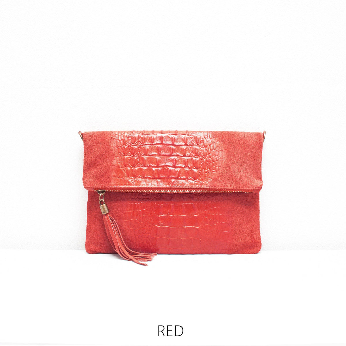 Italian Suede Leather Clutch Bag Croc Effect Crossbody Bag Spring/Summer Wedding Parties Bridesmaids Gift Evening Bag Made in Italy