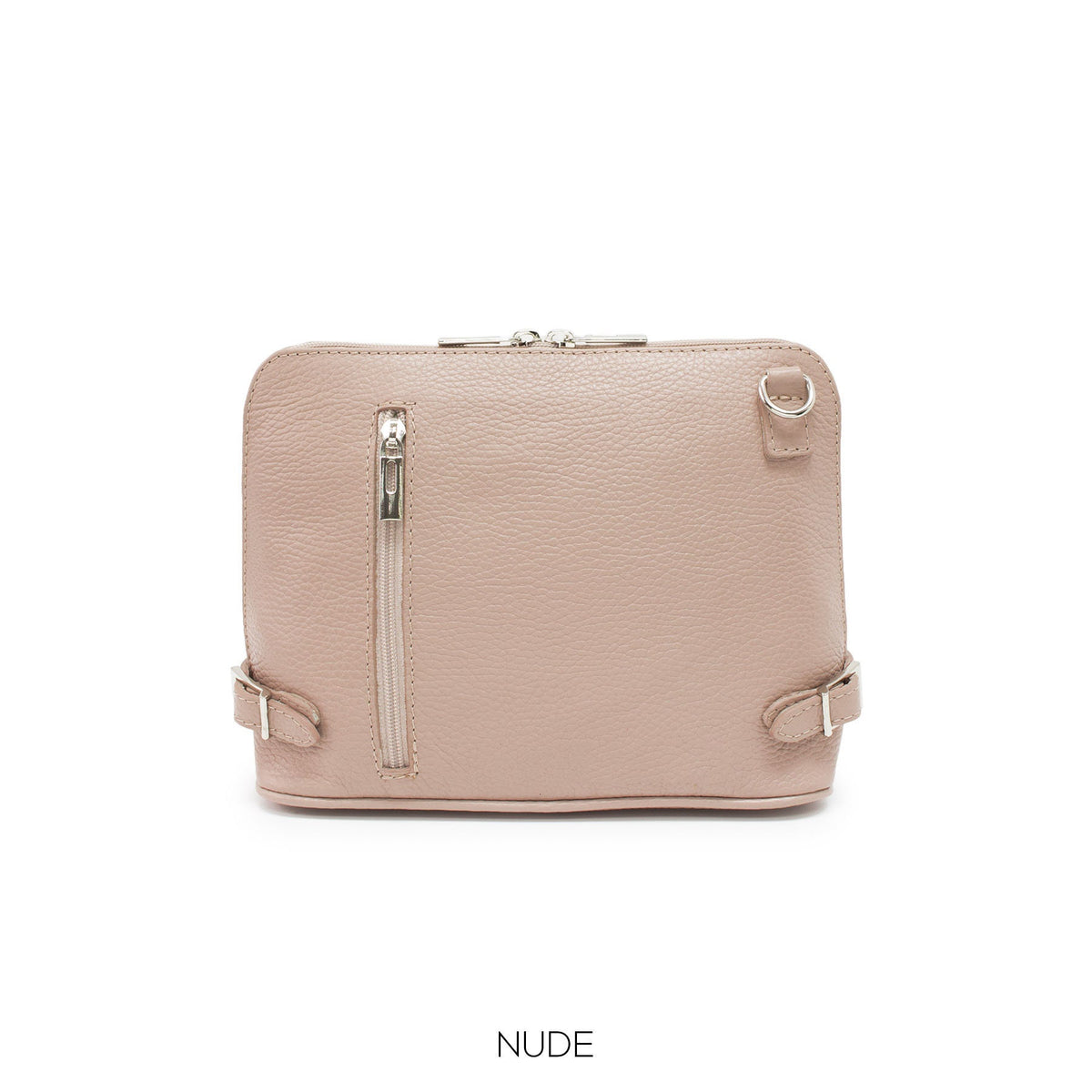 Genuine Leather Crossbody Bag Leather Crossbody with Side Buckles Real Italian Leather Small Crossbody Shoulder Bag Cute Small Elegant Bag