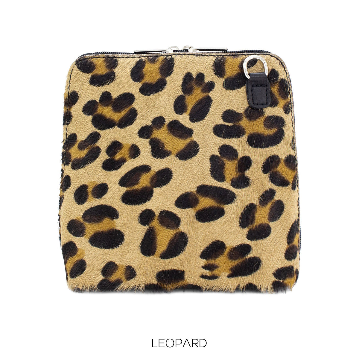 Genuine Suede Leather Animal Print Crossbody Bag VERA PELLE Real Italian Suede Leather Small Crossbody Shoulder Bag Suede Bag Cute Crossbody