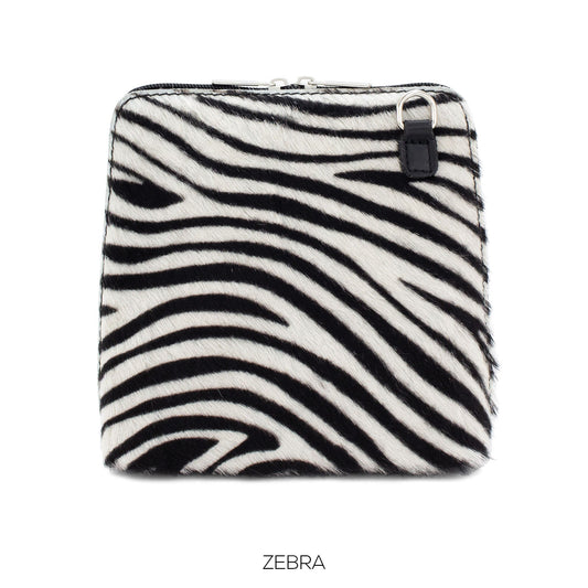 Genuine Suede Leather Animal Print Crossbody Bag VERA PELLE Real Italian Suede Leather Small Crossbody Shoulder Bag Suede Bag Cute Crossbody
