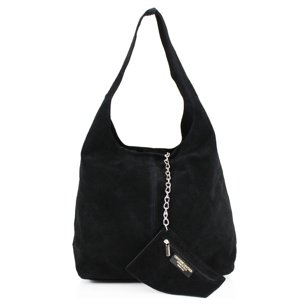 Genuine Suede Tan Leather Large Hobo Shopper
